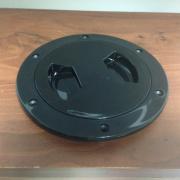 MARINE BOAT BLACK PLASTIC DECK PLATE 4"D WATERPROOF INSPECTION BAYONET TYPE